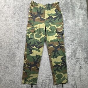 Rothco BDU Camo Pants Boys Size 18 Green Woodland Tactical Cargo Excellent
